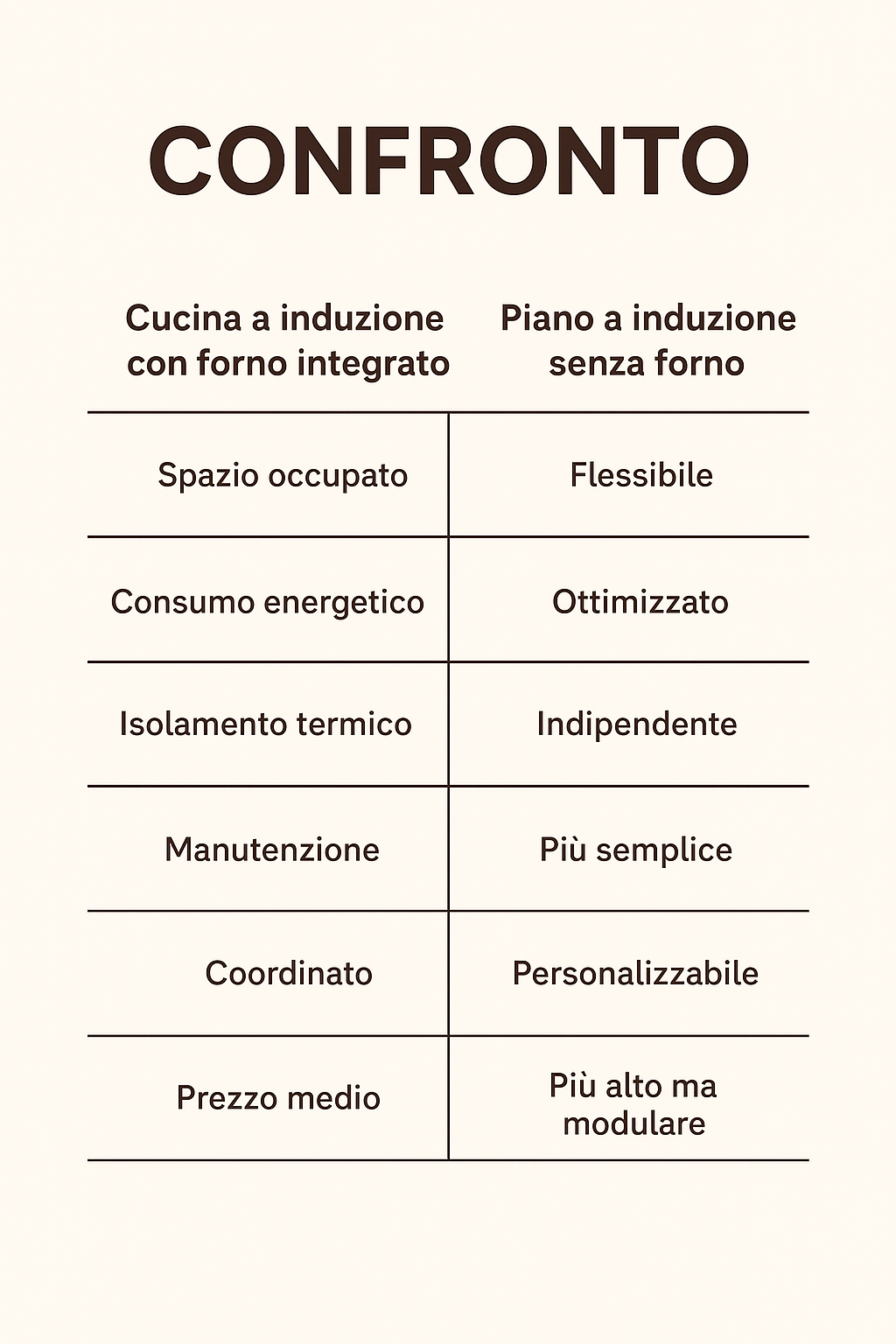 Cucina induzione