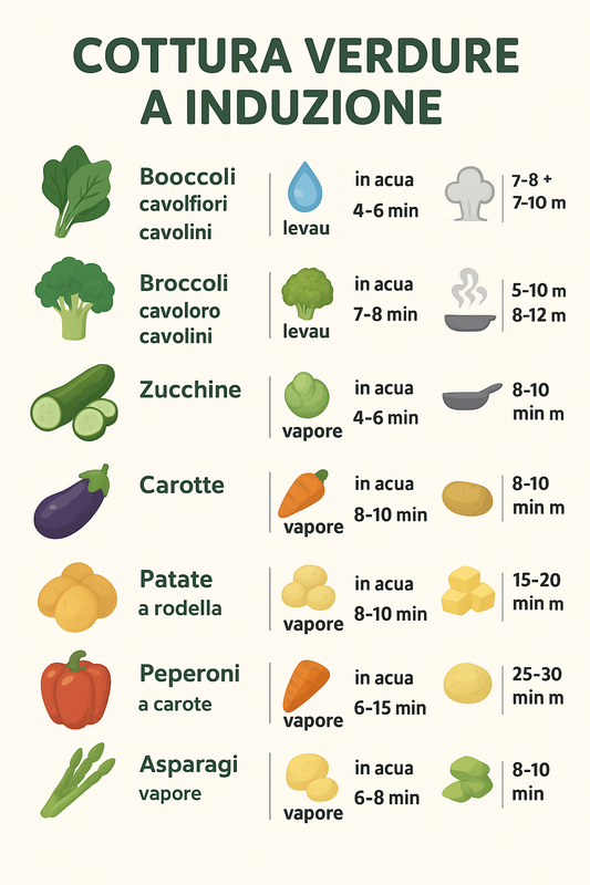cottura verdure con induzione