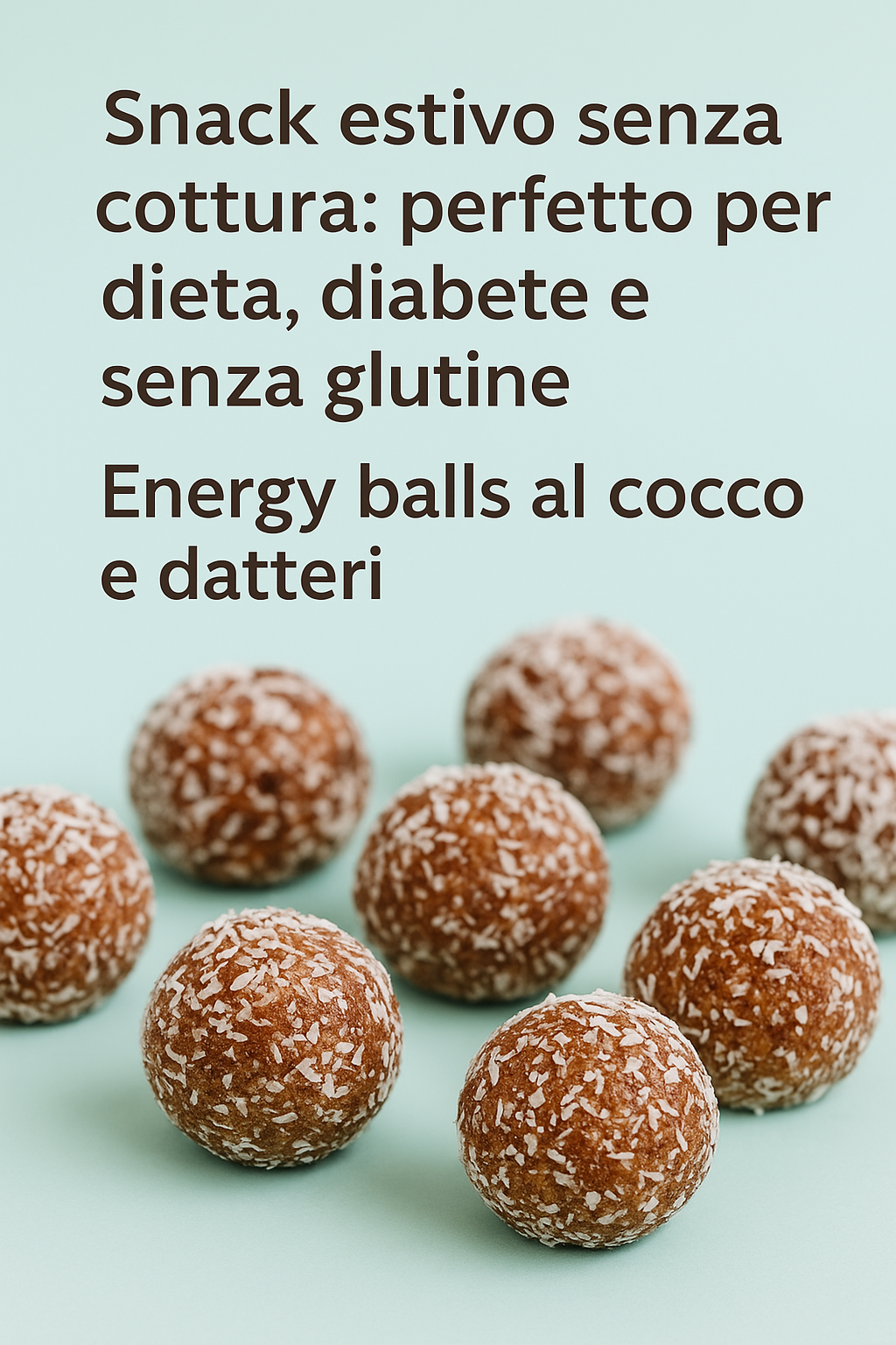 Snack estivo senza cottura: energy balls al cocco e datteri