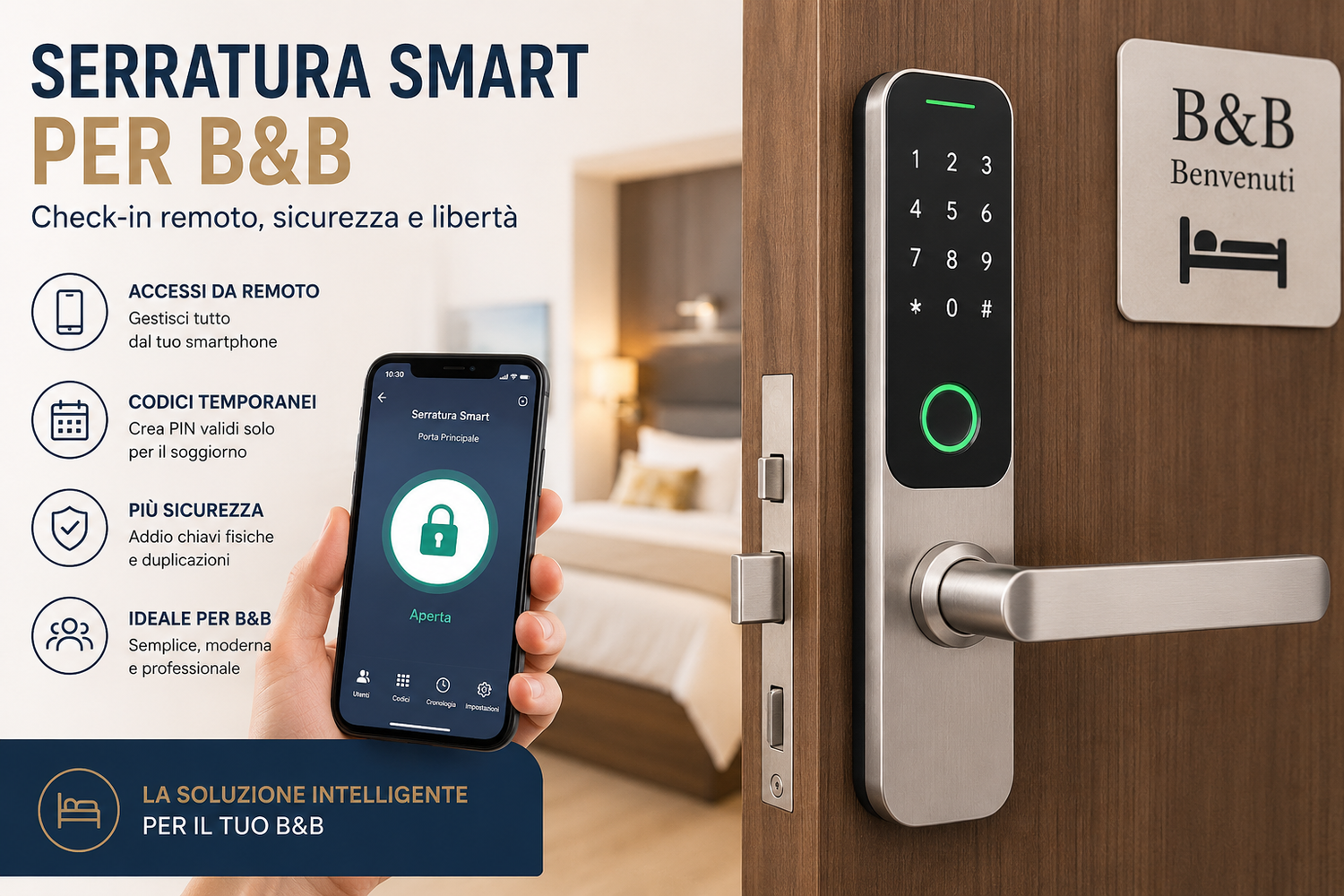 Quale Serratura Smart Acquistare per un B&B nel 2026? Guida Completa per Check-in Remoto e Sicurezza