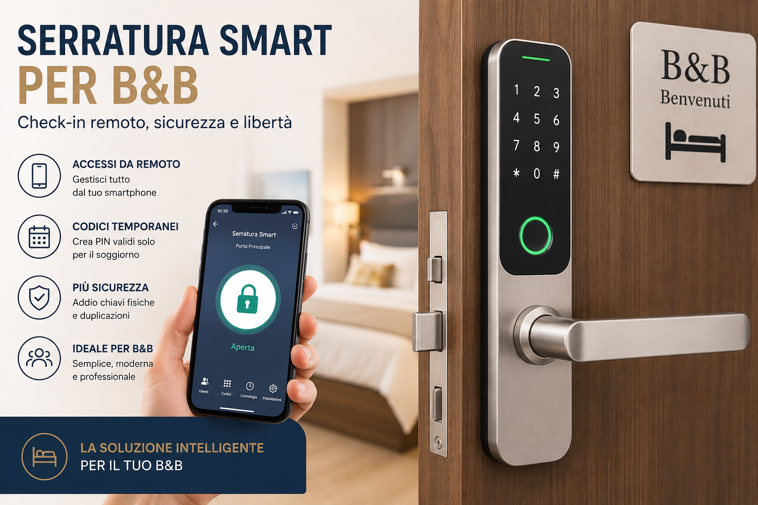 Quale Serratura Smart Acquistare per un B&B nel 2026? Guida Completa per Check-in Remoto e Sicurezza