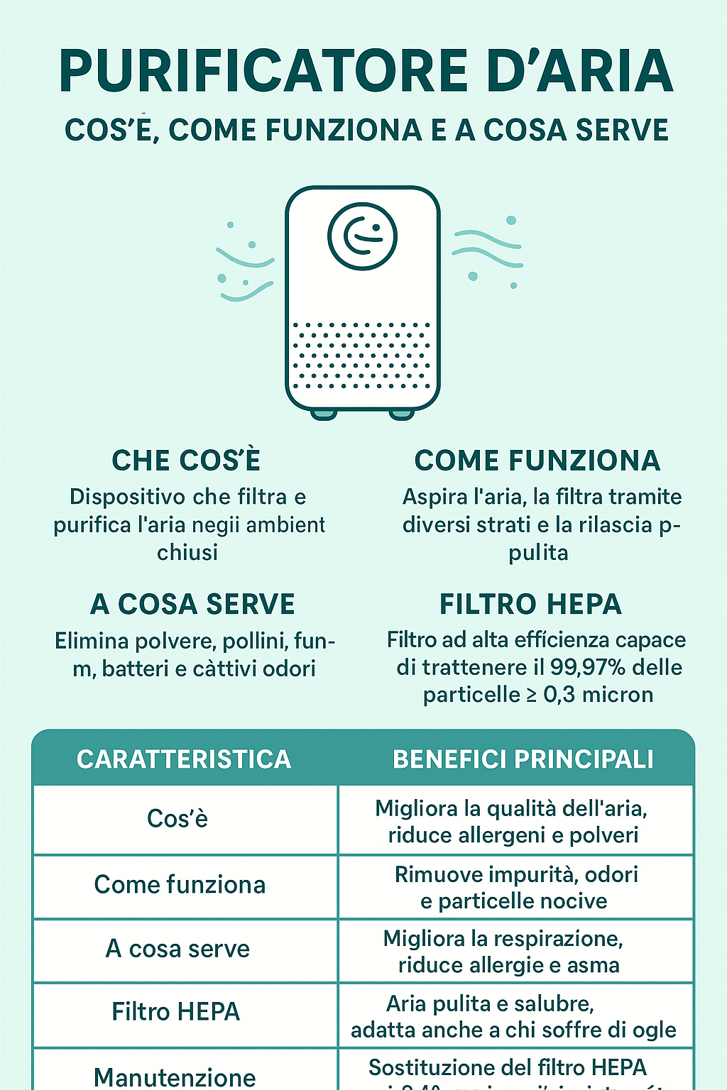 purificatore aria come funziona