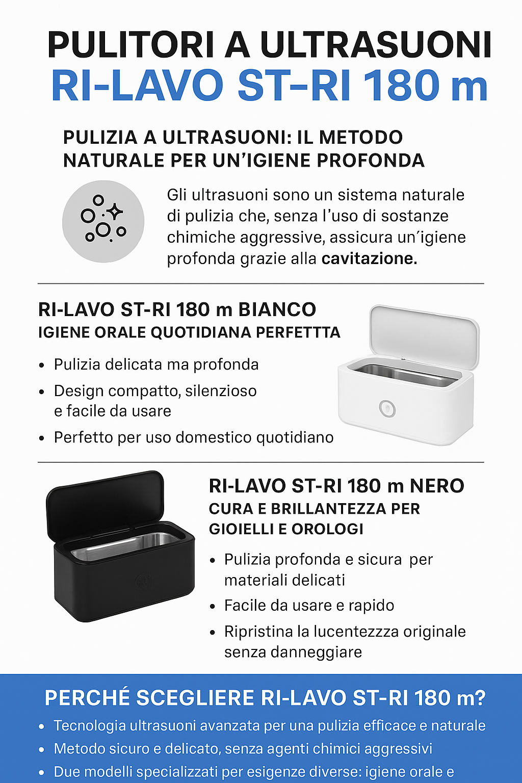 Utilizzare gli Ultrasuoni per Pulizia Naturale ed Efficace per Apparecchi Dentali, Gioielli e Orologi