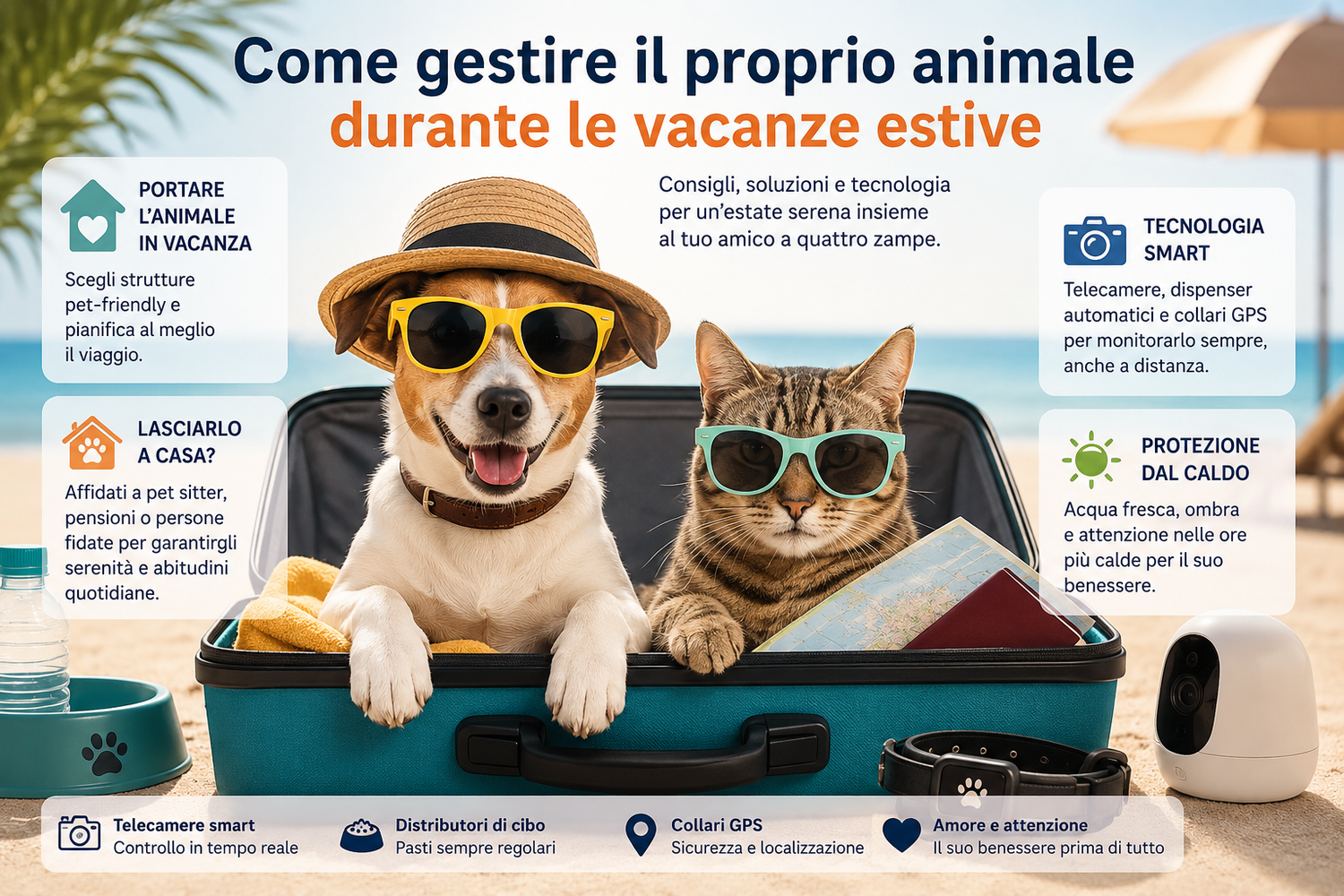 come gestire l'animale d'estate