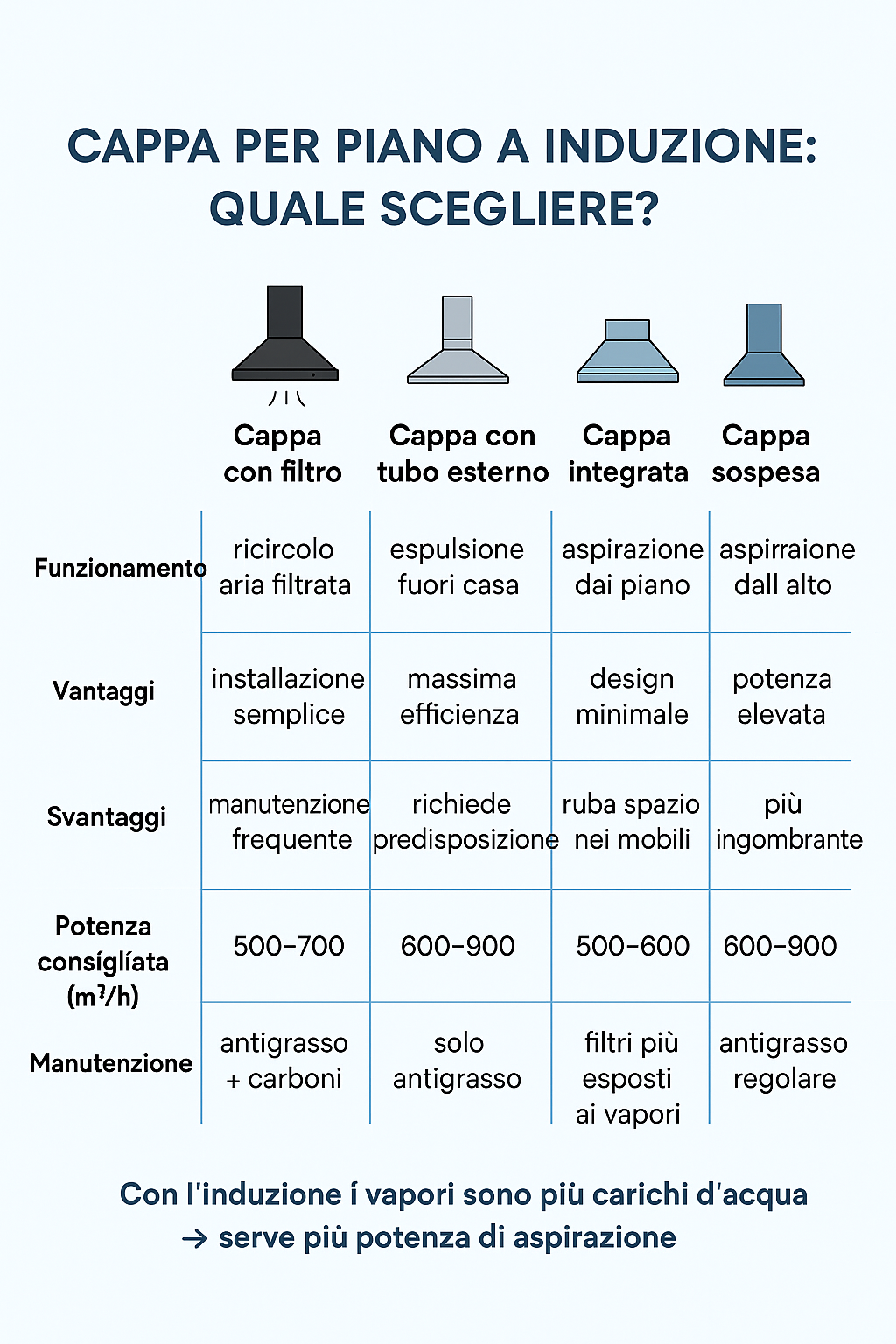 Cappe per Cucina Made in Italy