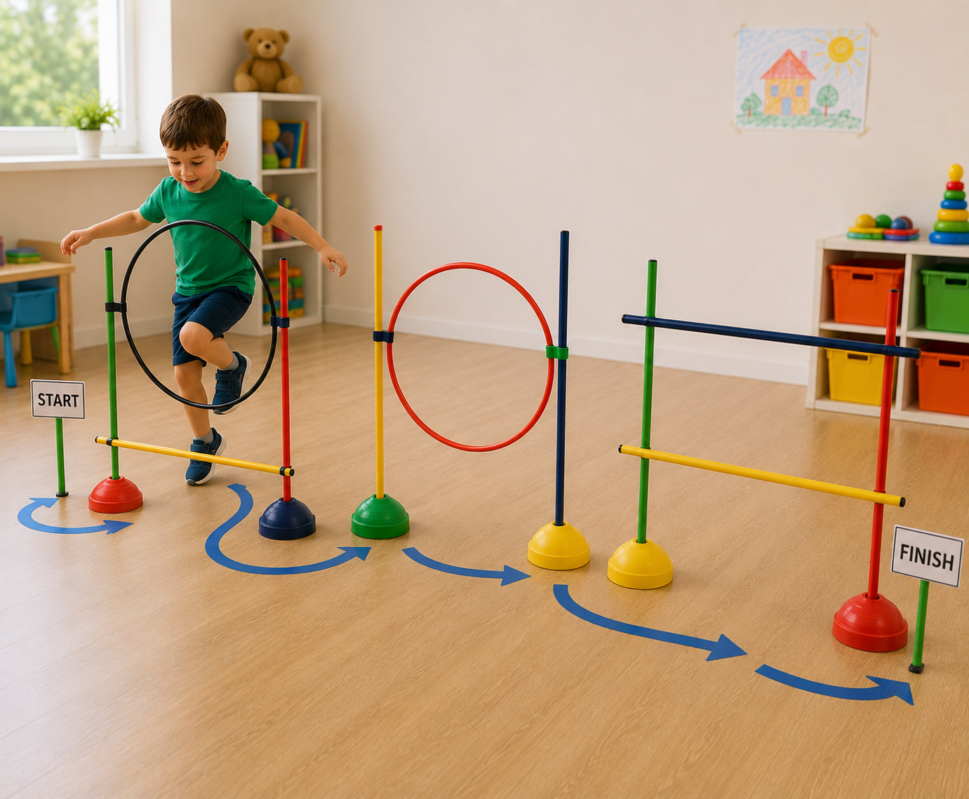 Kit de base Psychomotricité : Ensemble modulaire pour la coordination et l'équilibre des enfants