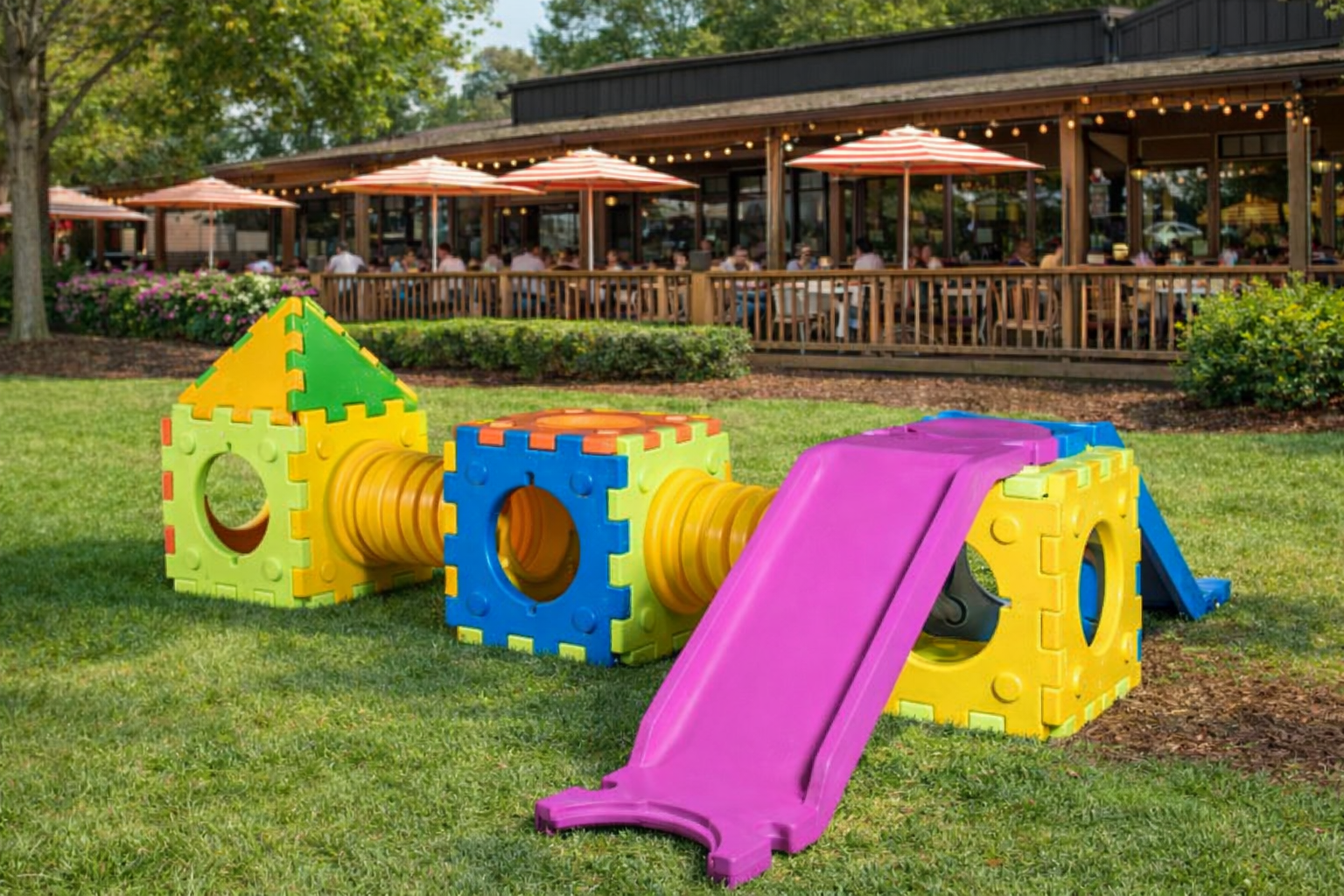 Modèle E de Cubic Toy – Jeu modulaire pour l'éducation en plein air et les grands espaces de jeux