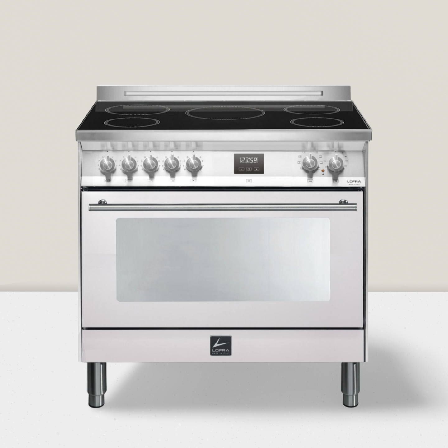 Cucina a Induzione LOFRA - PG96WMFT/5I VENEZIA - Cucina con Forno elettrico-Inox