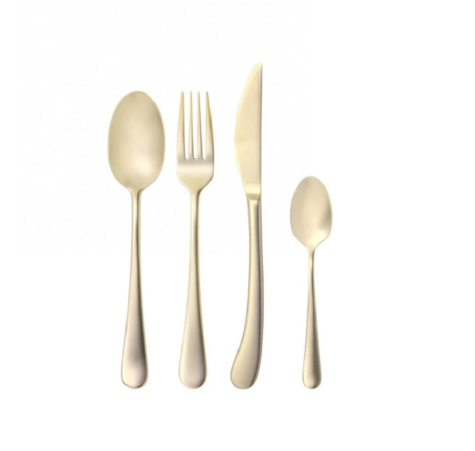 Settimocielo Champagne Stainless Steel Cutlery β 24-Piece Set in a Box