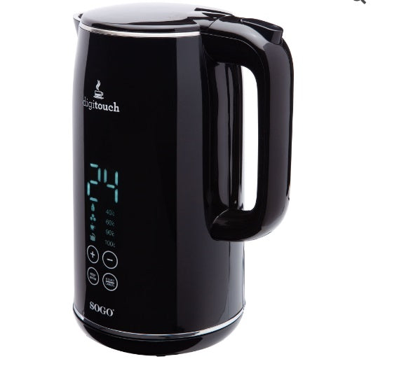 Bollitore Acciaio Sogo BLACK KET SS-7750 Touch Screen. 1.7L-1850W