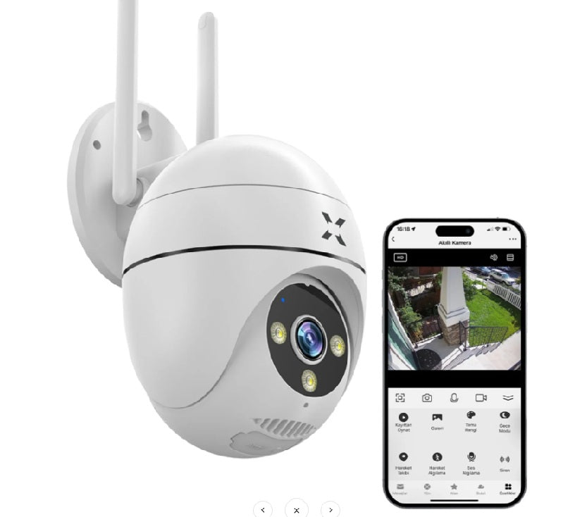 Caméra d'extérieur Wi-Fi intelligente – Sécurité compacte et fiable