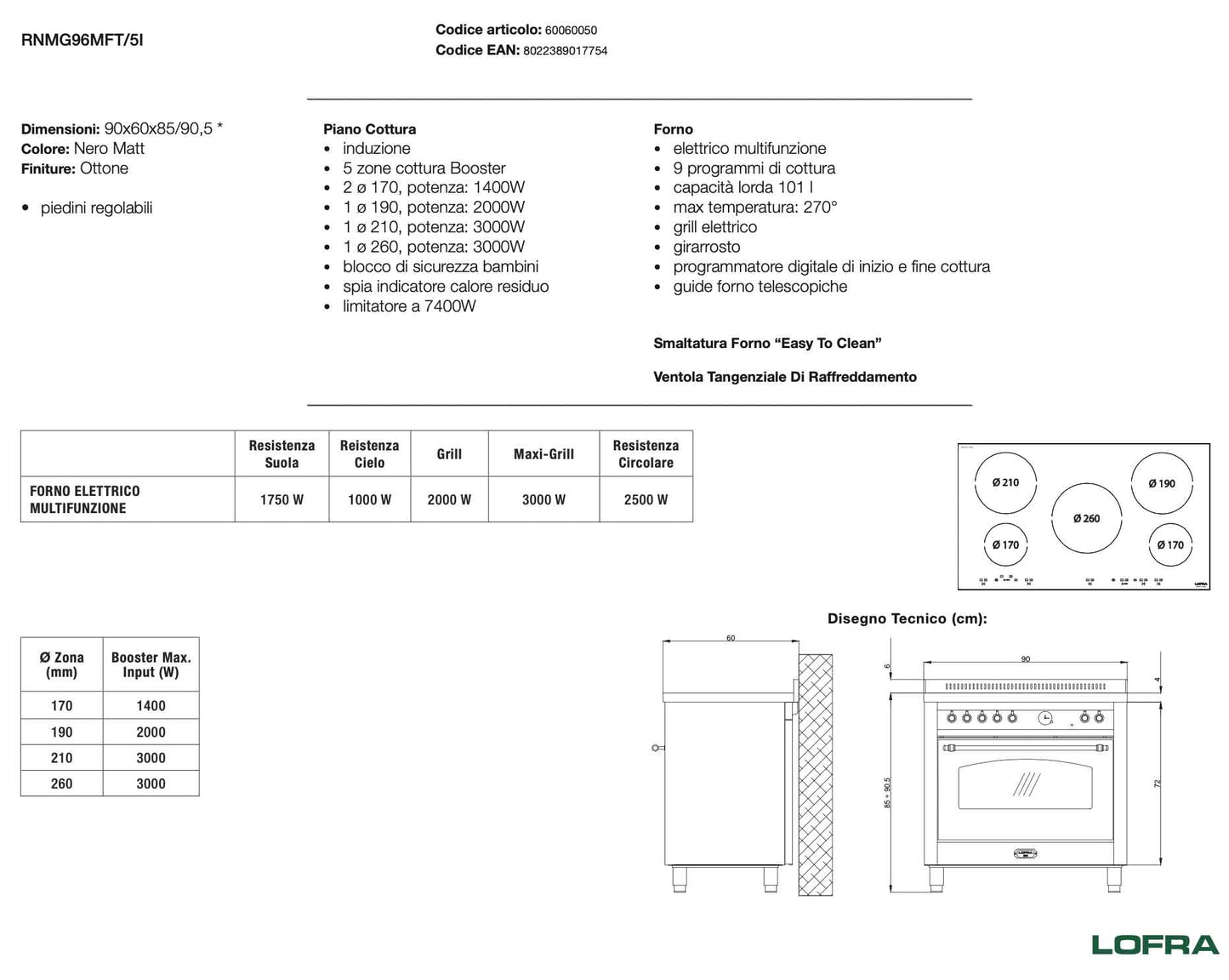 Lofra Dolcevita - RBIGG96GVGT DOLCEVITA - Cucina a gas con forno a gas- Avorio