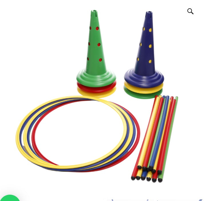 Kit psychomoteur Salterello Grande – Parcours de motricité avec cerceaux Ø65 cm