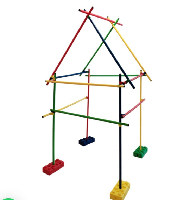 Jeu psychomoteur cabane à baguettes