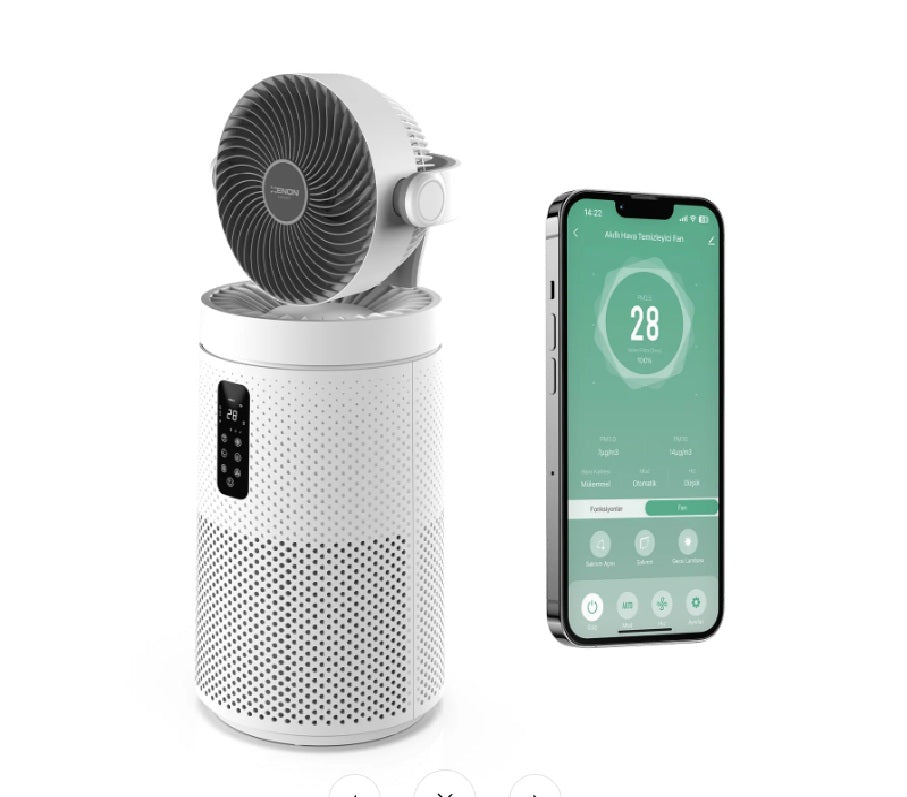 Purificateur d'air ioniseur intelligent HEPA 13 UV-C 50 m²