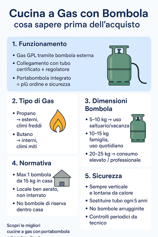 cucina a gas con bombola