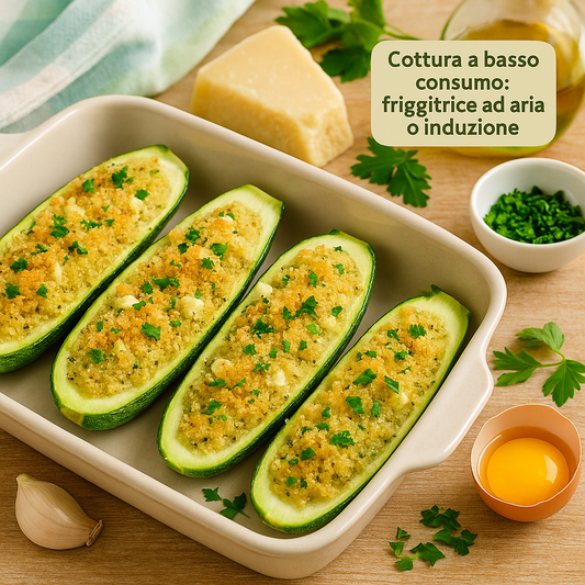 Zucchine ripiene senza carne
