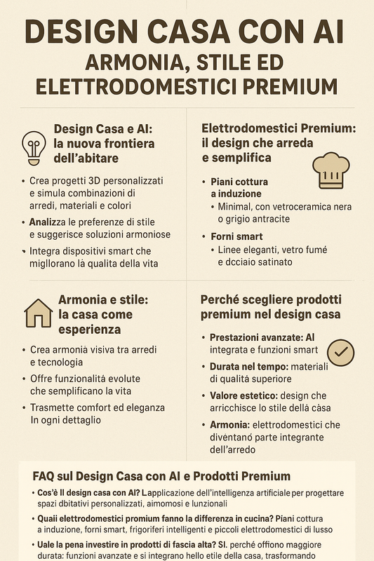 Design Casa e Intelligenza Artificiale: Armonia, Stile e Performance con Prodotti Premium