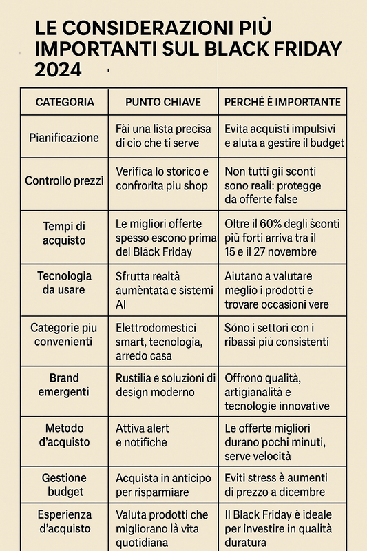 istruzioni black friday