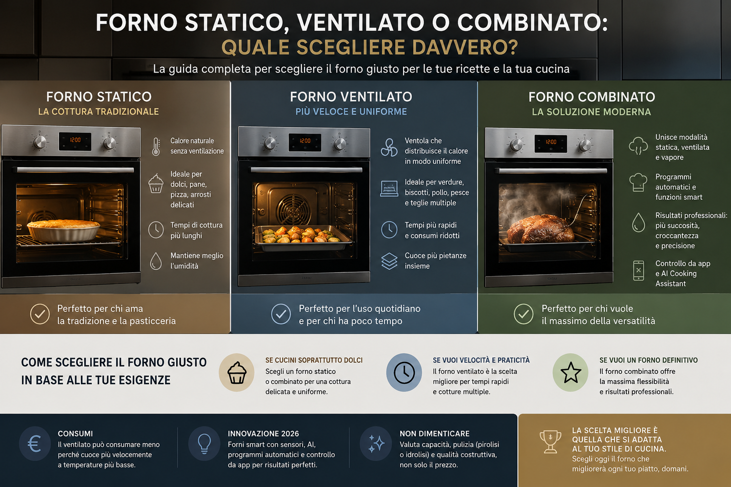 differenza tra forno statico e ventilato