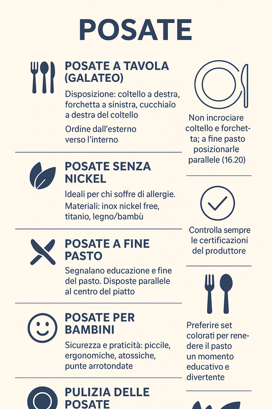 Posate a tavola galateo