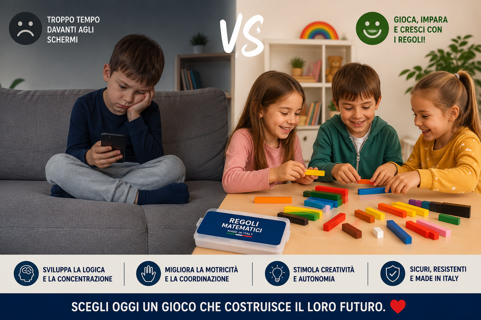 Regoli matematica: perché sono uno degli strumenti didattici più efficaci per lo sviluppo del bambino