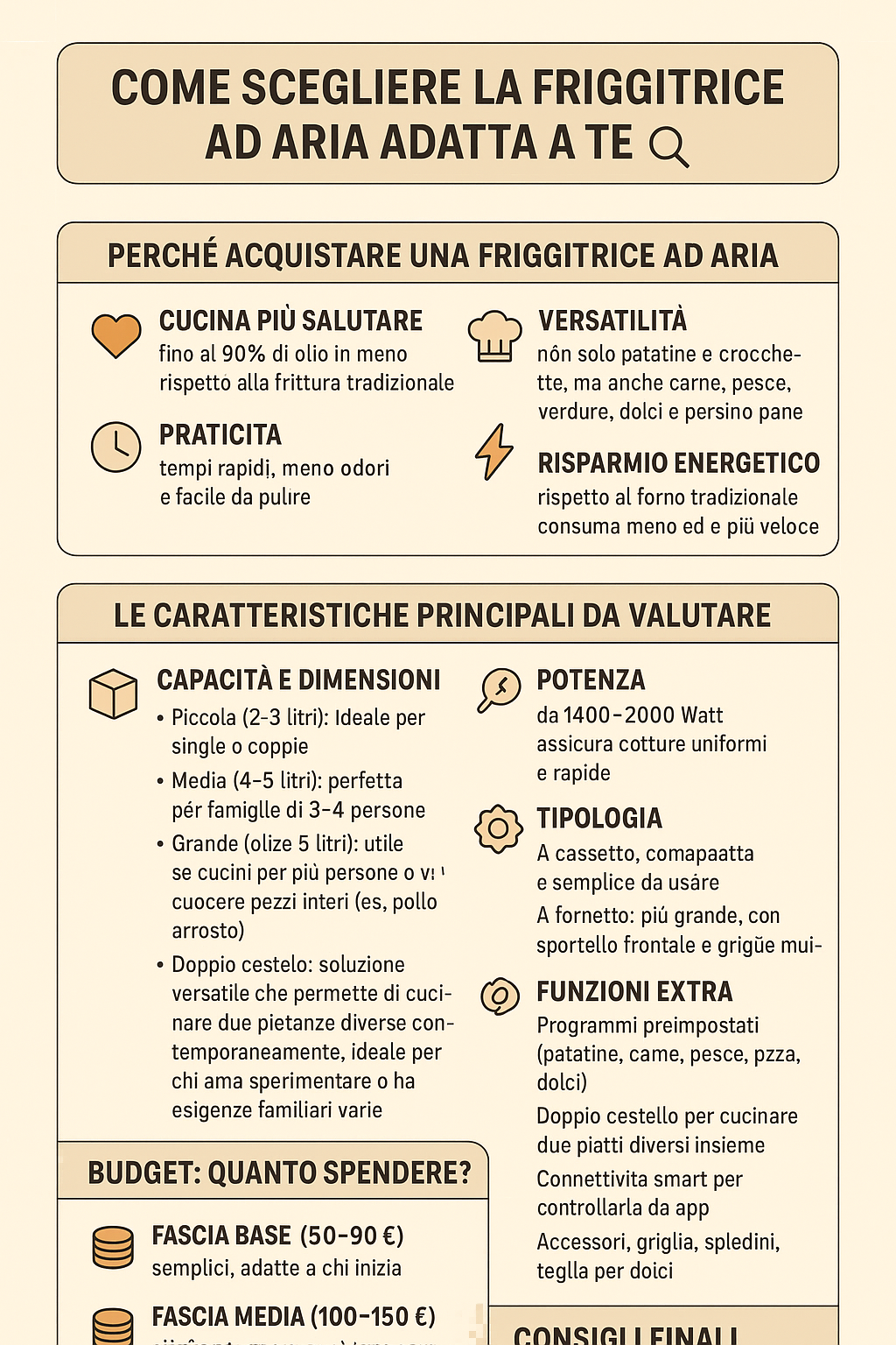 guida friggitrice ad aria