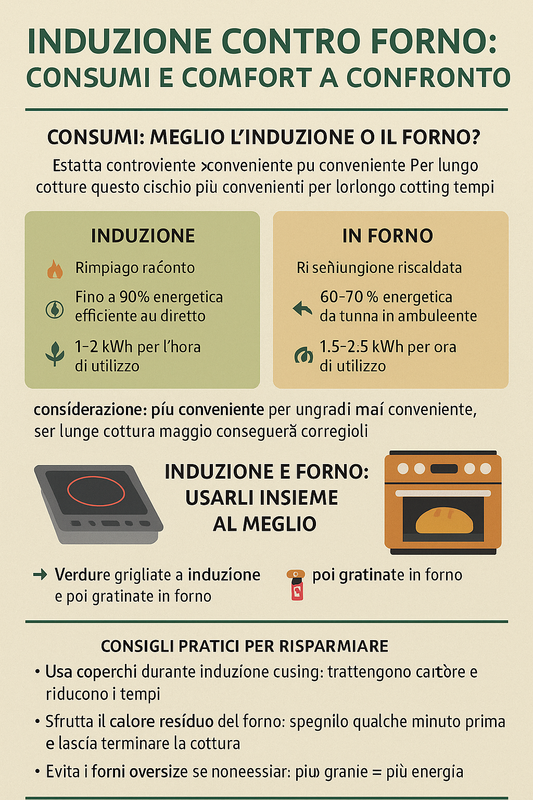 Induzione contro Forno: consumi e comfort a confronto