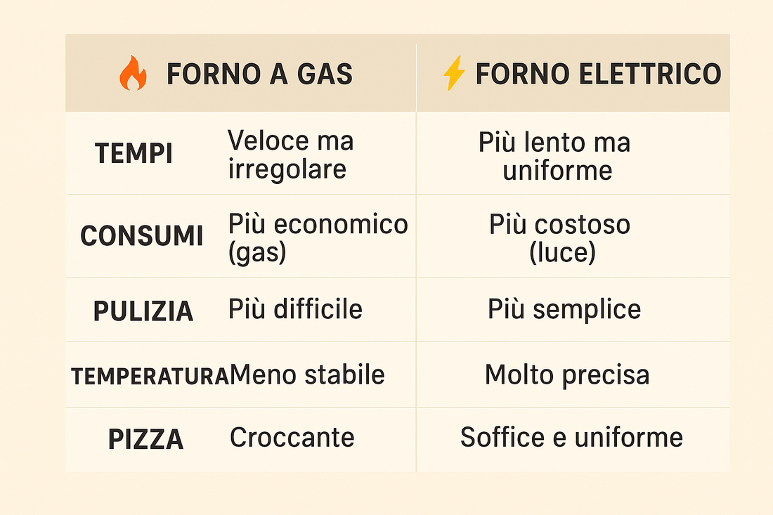 tabella comparativa forni