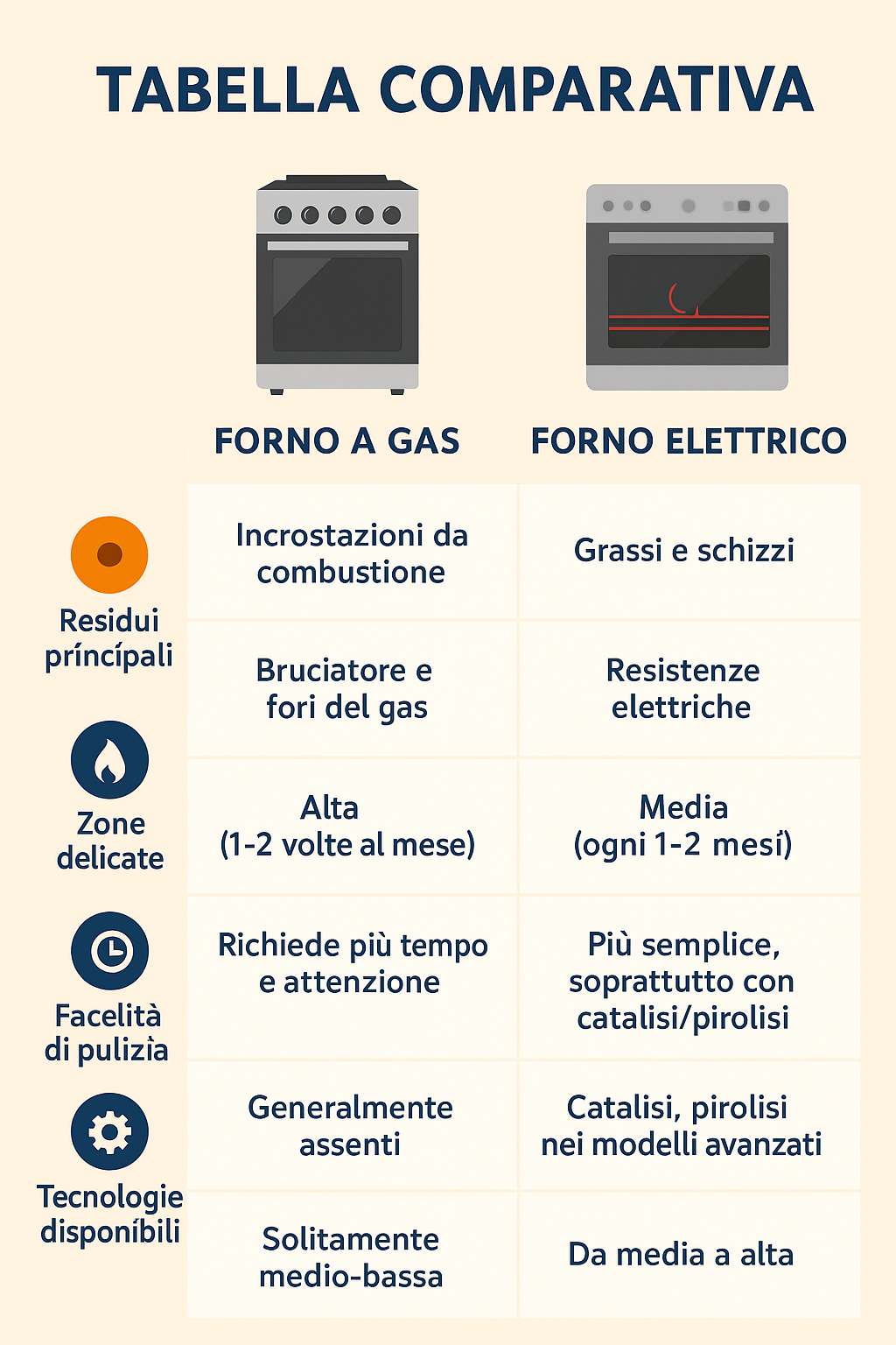 come pulire un forno agas
