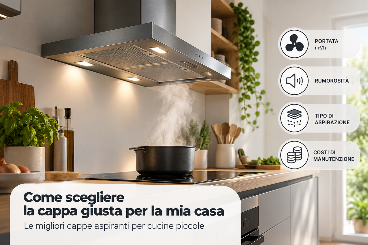 Come scegliere la cappa giusta per la mia casa: le migliori cappe aspiranti per cucine piccole