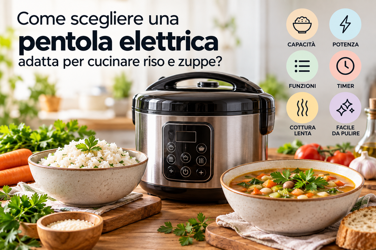 Come scegliere una pentola elettrica adatta per cucinare riso e zuppe?