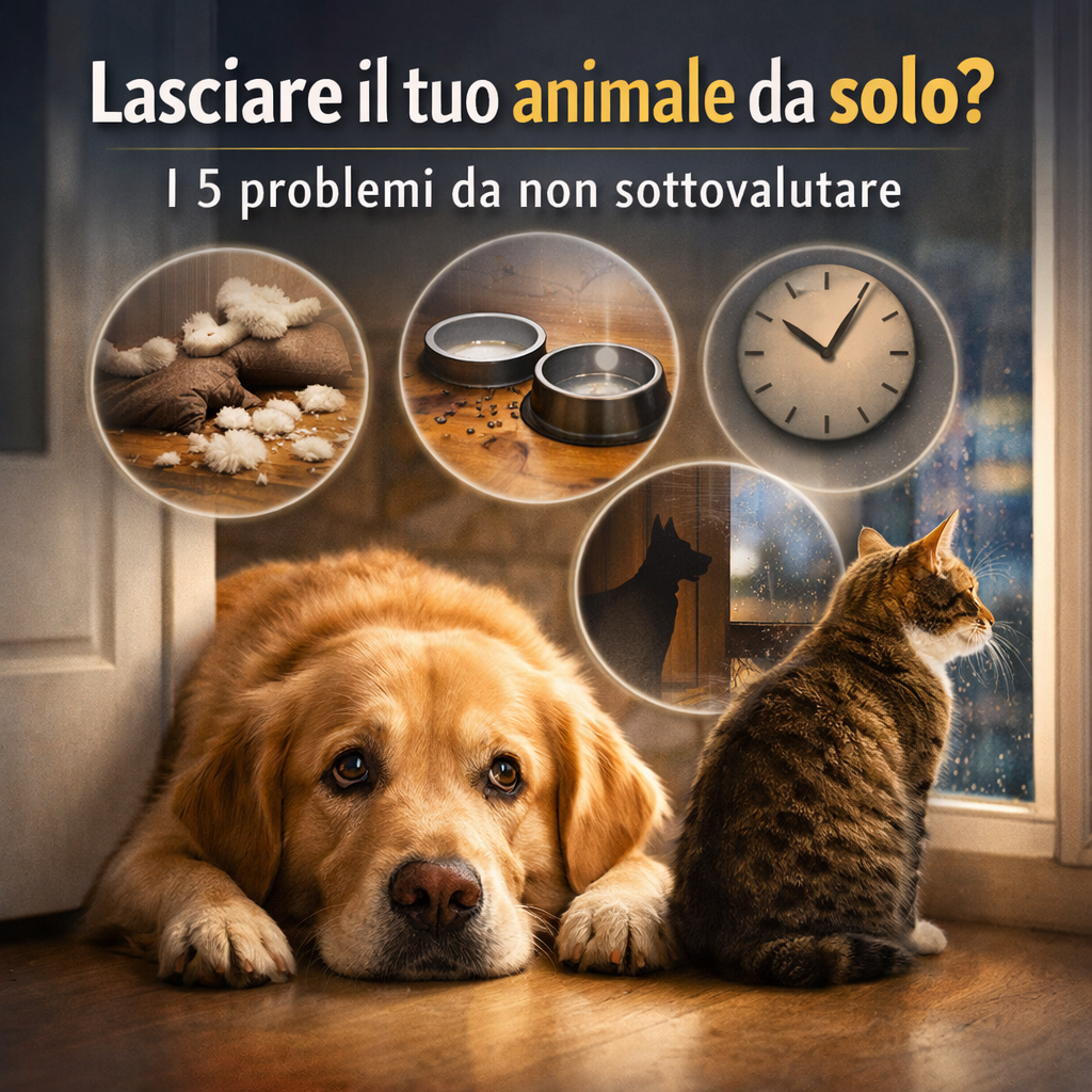 Lasciare il tuo animale da solo: i 5 problemi reali (e come evitarli)
