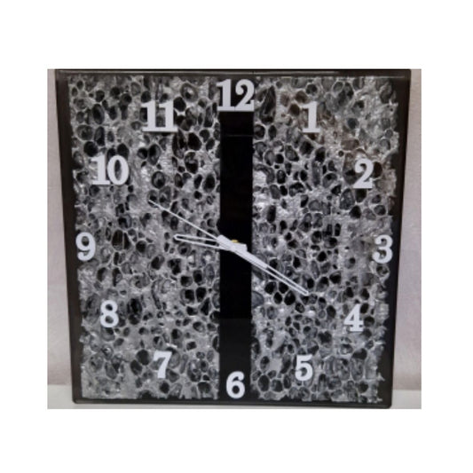Horloge en aluminium soufflé et résine époxy - Ruche - diamètre 35 cm
