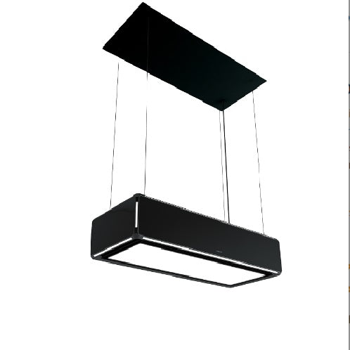 Cappa per cucina a isola LIGHTLINE  Silverline Nera