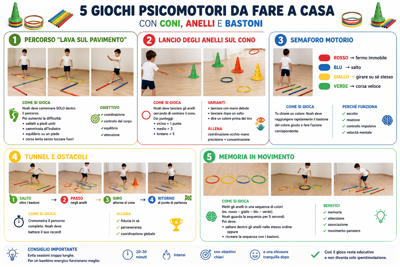 Juego psicomotor casita con postes
