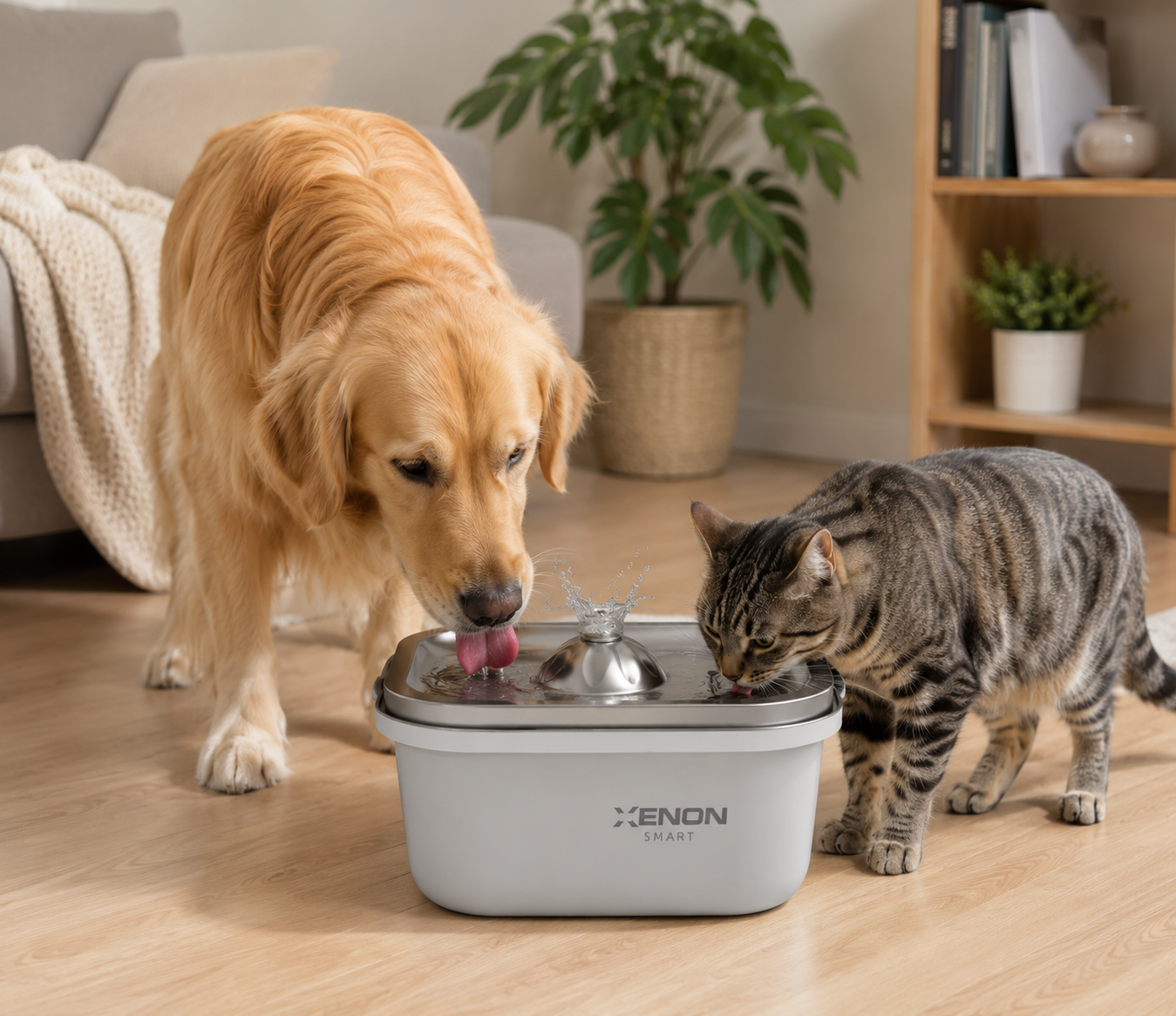 Fontaine à eau intelligente pour chat – 4 filtres de rechange (compatible avec X8651)
