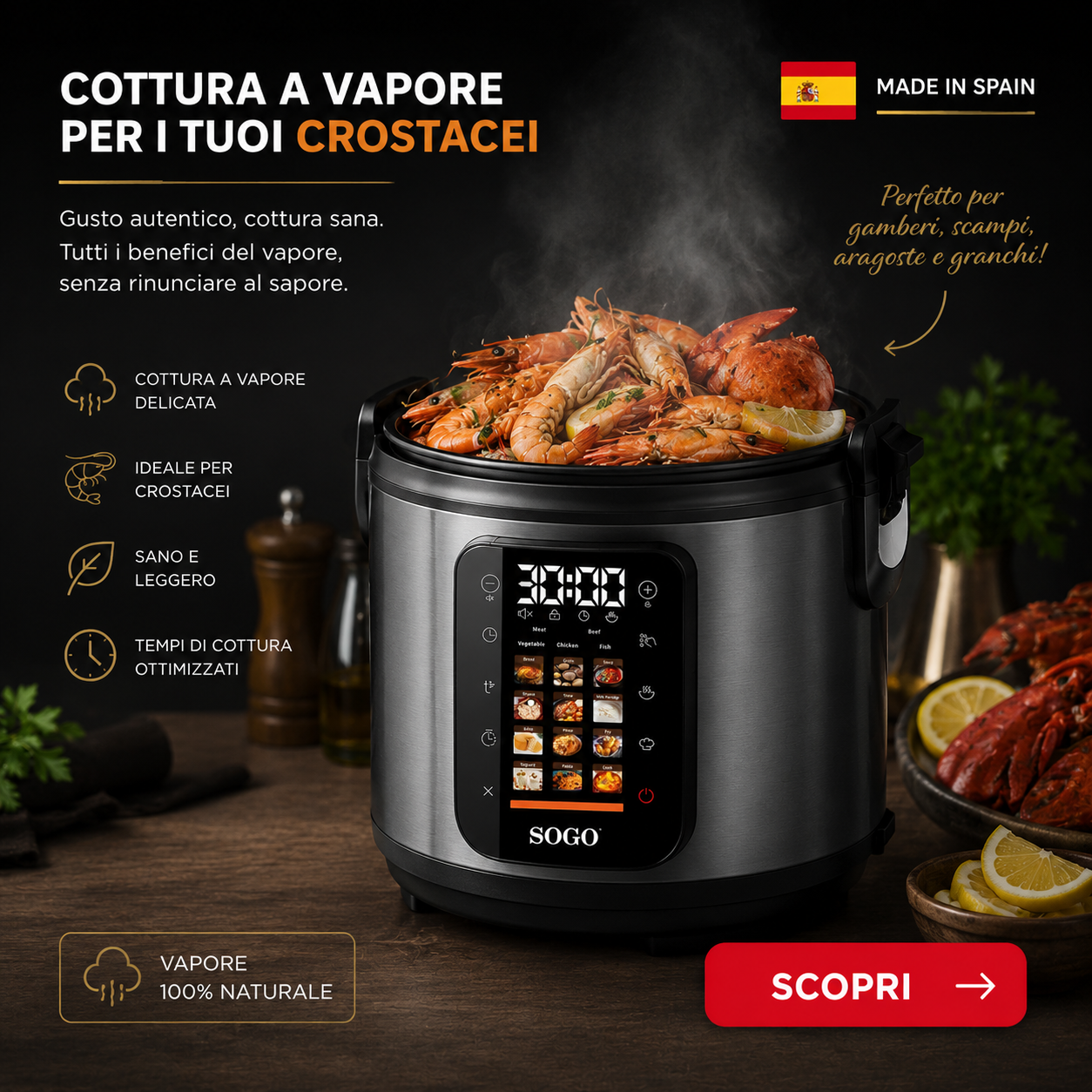 Cuiseur vapeur électrique Sogo SS-10610