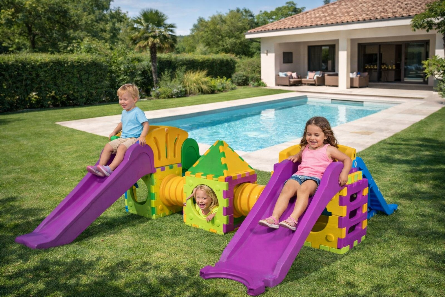 Modèle de jouet cubique H2000 – Jeu modulaire pour l'éducation en plein air et les aires de jeux 
