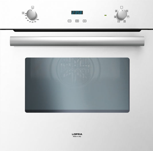Forno da Incasso a Gas Ventilato 60x60 cm in Vetro Bianco