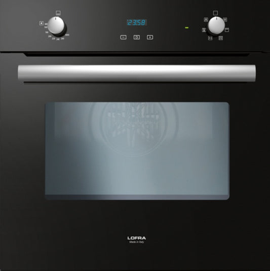 Forno da Incasso a Gas Ventilato 60x60 cm in Vetro Nero