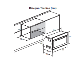 Forno a Gas Incasso Multifunzione Lofra  Made in Italy 90 cm ETNA 6 funzioni Vetro Nero