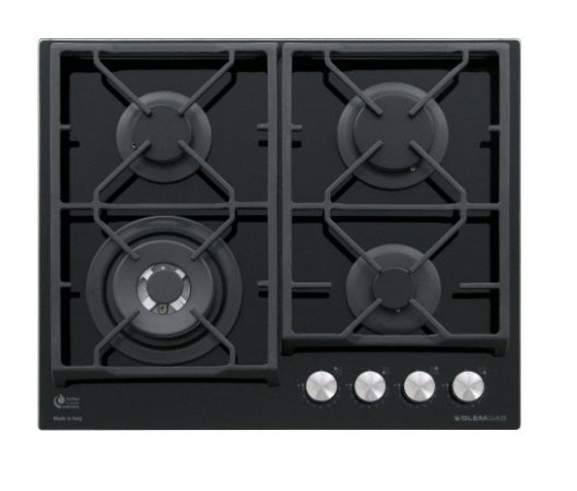 Plaque de cuisson en verre 5 feux CS5405B01 Silverline Noir Garantie 5 ans.