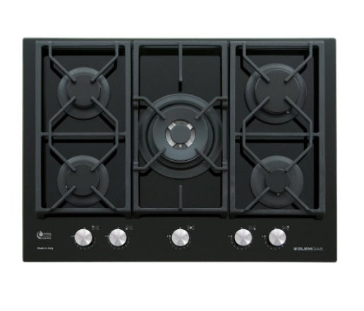 Plaque de cuisson en verre 5 feux CS5405B01 Silverline Noir Garantie 5 ans.