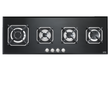 Offerta Piano cottura in vetro Lofra 4 fuochi in linea HGN190 Vetro Black