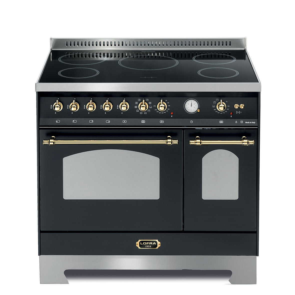 Lofra RNM96MFTE/5I DOLCEVITA Cuisinière à double four - Cuisinière à induction noir mat 