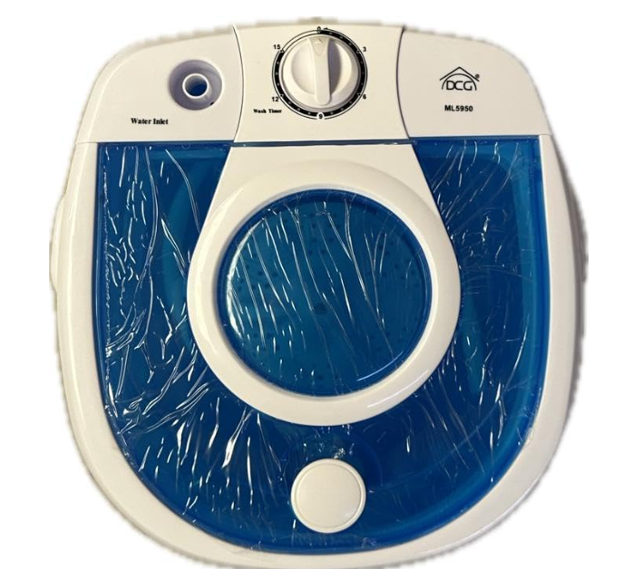DCG Eltronic ML5950 Portable Washing Machine 2 Kg Top Load White/Blue Guaranteed 5 YEARS