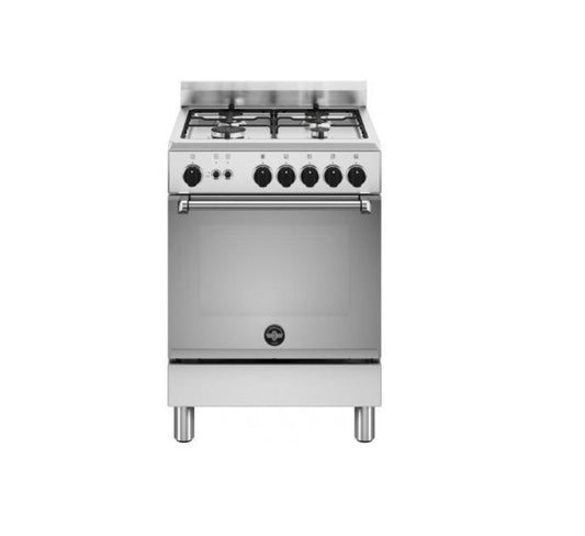 Cucina gas 4 zone Forno a Gas AMERICANA AMN664GXV 24 Inox Classe A+ (59,5x60x85,3cm)