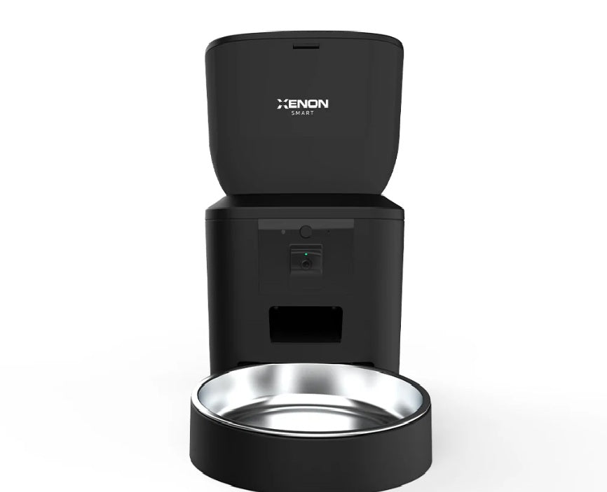 Distributore Automatico di Cibo per Cani e Gatti Xenon Smart 4L con Wi-Fi, Telecamera HD e App