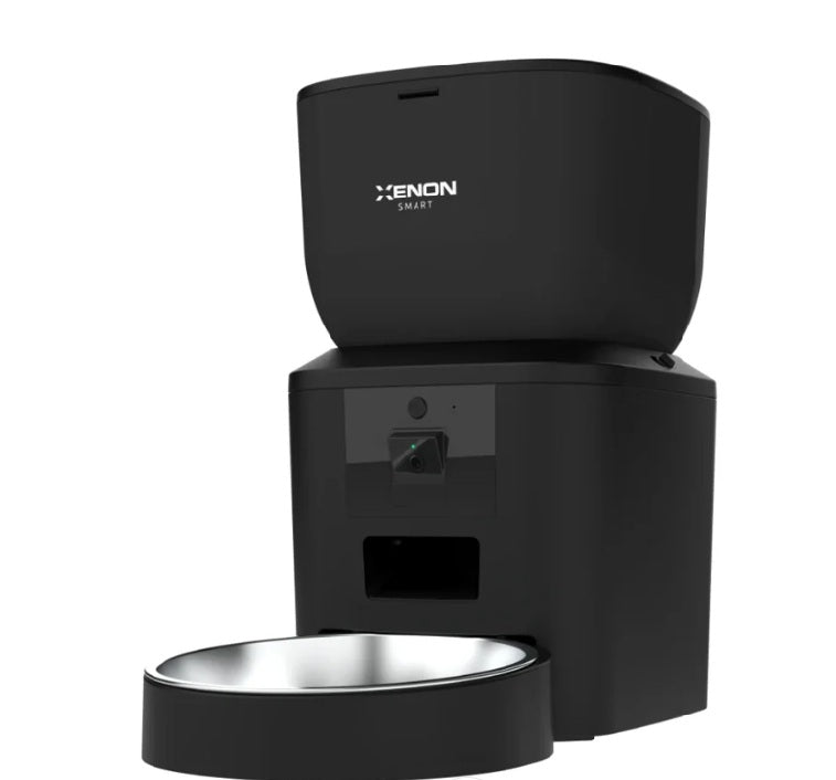 Distributore Automatico di Cibo per Cani e Gatti Xenon Smart 4L con Wi-Fi, Telecamera HD e App
